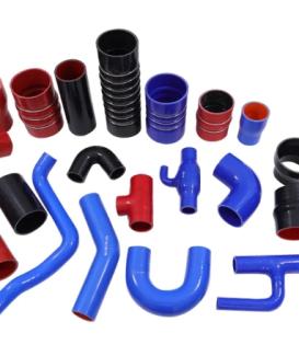 Bright surface straight hand-made flexible braid silicone corrugated rubber hose for industry 